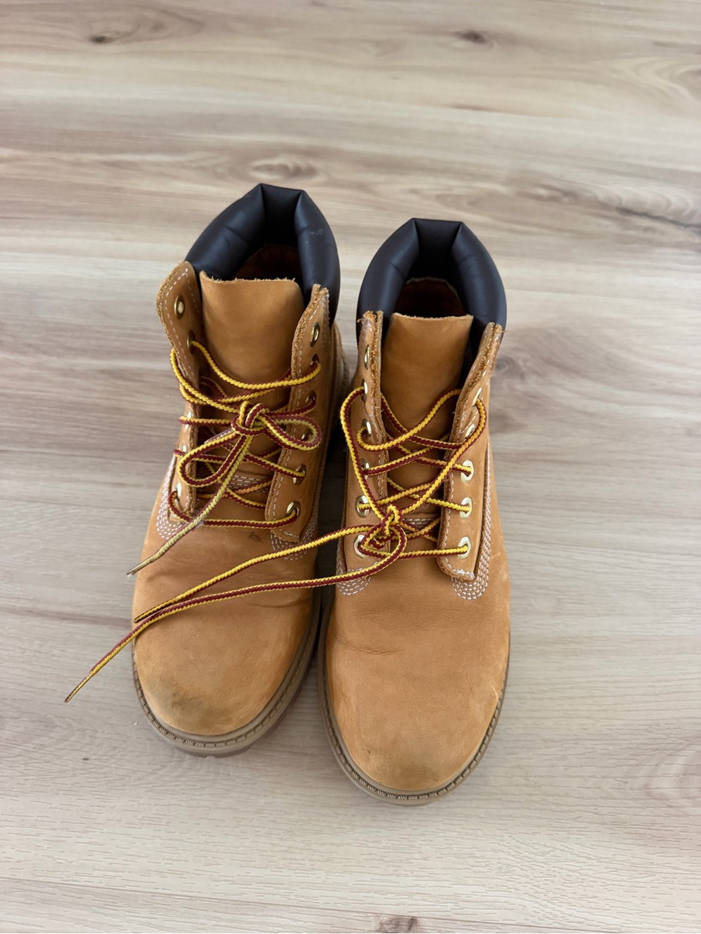 Kids timberland  Boots – Durable Tan Leather Lace-Up